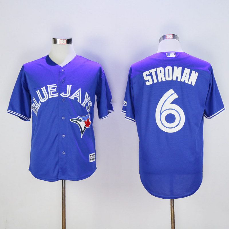 Men Toronto Blue Jays #6 Stroman Blue MLB Jerseys->toronto blue jays->MLB Jersey